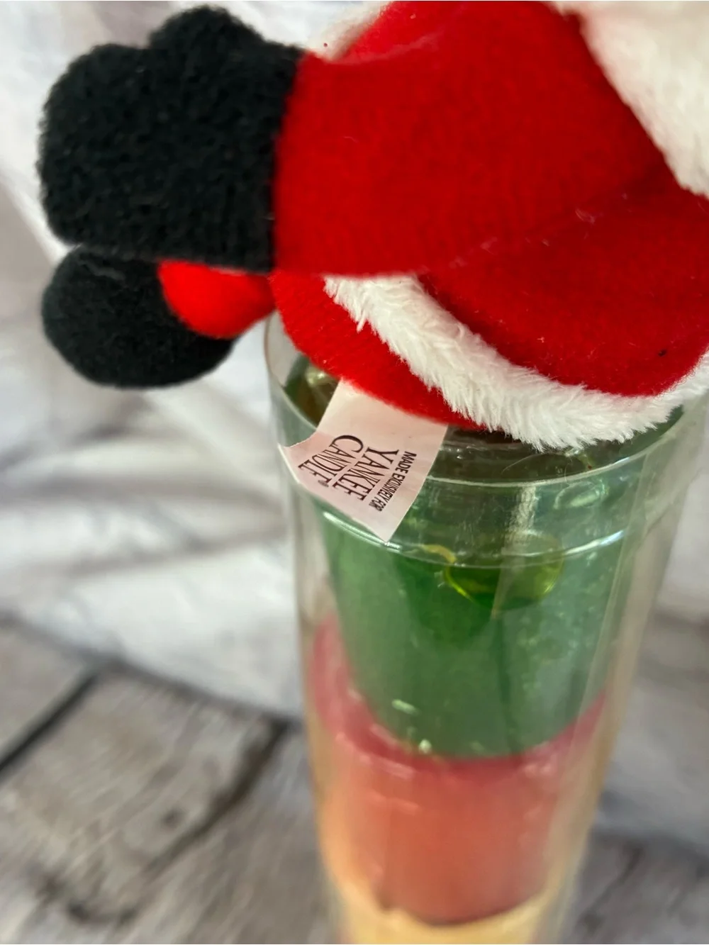 5/$20 4 PC Vtg Yankee Candle Assorted Christmas Votive Candle Set Santa Plush